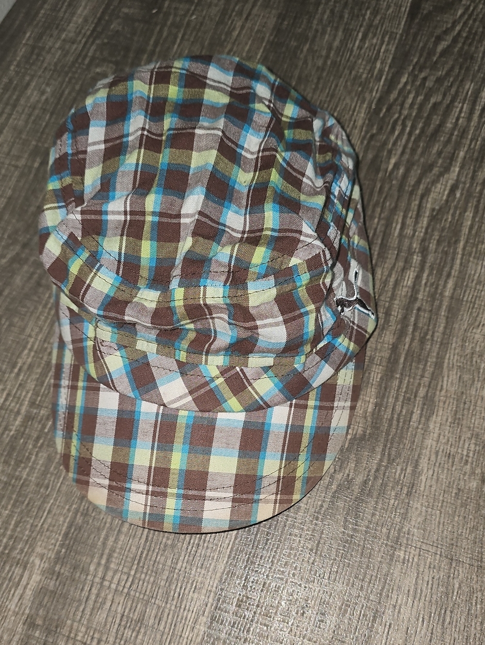 Puma Plaid Cadet Cap in Brown, Blue & Green